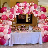 Pink Balloon Arch Kit: Rose Gold Party Garland, 114 Pcs