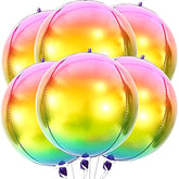 , Large Black Mylar Balloons - 22 Inch, Pack Of 6 | Round 4D Mylar Balloon | Black Balloons For Birthday, Bachelorette Decorations, Halloween Foil Balloons For Halloween Decorations