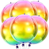 , Large Black Mylar Balloons - 22 Inch, Pack Of 6 | Round 4D Mylar Balloon | Black Balloons For Birthday, Bachelorette Decorations, Halloween Foil Balloons For Halloween Decorations