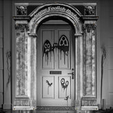 Haunted Mansion Halloween Banner 7.3x5.7ft Gothic Door Wall Porch Decor
