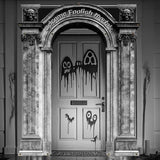 Haunted Mansion Halloween Banner 7.3x5.7ft Gothic Door Wall Porch Decor