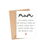 Happy Mothers Day Card For Mum - Poem Mothers Day Card - Card For Mum - Mothers Day Card - Greeting Card - I Love Mum Card - Happy Birthday Mom Card - Anniversary Card - Mum Card