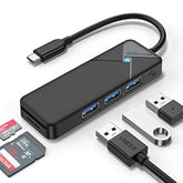 Usb Hub 3.0 With Sd Tf Card Reader, 4 Ports 5Gbps Usb Splitter Multi Expander