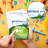 1St Golf Birthday Party Invitation, Hole In One Themed Fill-In Invites, 20 Invitations With Envelopes For Men & Women (4" X 6"), Adults Golf Party Favors Decorations And Supplies -52