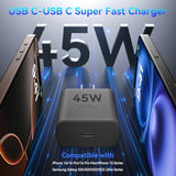 Iphone 16 Pro Max Charger Fast Charging,45W Usb C Wall Charger Block With 10Ft Usb C Long Charging Cable Cord For Iphone 16 Pro Max/16 Pro/16 Plus/15 Pro Max/15 Pro,Samsung Galaxy S25 Ultra