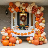 Fall Balloon Arch Kit 143pcs Terracotta Orange Gold White Sand Balloons for Bridal Shower