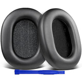 Protein Leather Replacement Earpads For Sony Wh-1000Xm5 (Wh1000Xm5) Noise Canceling Headphones, Ear Pads Cushions With Noise Isolation Memory Foam, Added Thickness - Black