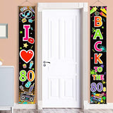 70S 80S Party Decoration 90S 80S Banner I Love 1980S Backdrops Back To The 1980S 1970S Hanging Porch Signs For Wall Door Decor Hip Hop Rock Neon Disco 90S Birthday Party Supplies(80 Years)