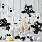 10Pcs Halloween Foil Balloons - 30" Mylar Ghost & Bat Balloons for Party Decorations