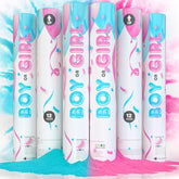 Gender Reveal Powder Smoke Bombs - 3 Pink & 3 Blue Poppers, Biodegradable