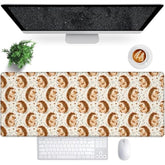 Cute Hedgehog Gaming Mouse Pad, 31.5"×11.8" Extended Desktop Mouse Pads For Keyboard Laptop Computer, Large Desk Mat With Stitched Edges For Work Office Desk Decor (Hedgehog & Daisy)