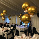 16 Pcs Large Gold 4D Foil Balloons for Christmas, New Year, Birthday, and Wedding