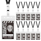 Top Secret Party Favors Escape Room Mystery Id Pass Set, 10 Pieces, Pvc Material, 2.1 X 3.3 Inch