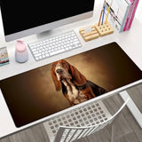 Basset Hound Gaming Mouse Pad Gifts 31.5" X 11.8", Non-Slip Rubber Base Mousepads For Computers Laptop School Office Home Accessories Decor, Mouse Pad, Keyboard Desk Mat