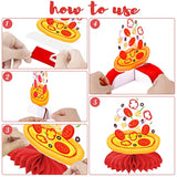 Pizza Party Honeycomb Centerpieces Pizza Table Decorations 11Pcs Pizza