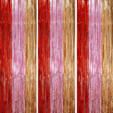 3 Pack 3.3 X 8.2 Ft Valentine Foil Fringe Backdrop Curtains, Tinsel Streamers Party Decorations, Fringe Backdrop, Door Shimmer For Valentine Or Birthday Party