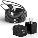 2 Pack Iphone Charger,Iphone 14 Wall Charger Cube Dual Port Usb-A Adapter Block With 10Ft Usb A To Lightning Fast Charging Cable Cord For Iphone 14/13/12/11/Pro Max/Pro/Plus,8 Plus/7/6/Xs/Xr/X/Se,Ipad