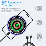 Wireless Charger Samsung Fast Charging Pad 15W Wireless Phone Charger Android Charging Station Mat For Samsung Galaxy S25 Ultra/S25 Plus/S25/S24/S23/S22/S21,Iphone 16 Pro Max 16E 16Plus 15 14 13 12