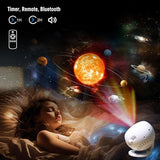 Galaxy Star Projector Upgraded 4K Hd Lens - Wider Sharper Projection, 13 Nebula Theme Discs, 15 Sleep Aid White Noise, Remote, 1/2/Timer, Bluetooth Play, Valentines Day Gifts For Kids, White