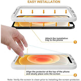 (2 Pack) Designed For Iphone 16E, 14, 13, 13 Pro (6.1 Inch) Tempered Glass Screen Protector With (Easy Installation Tray) Anti Scratch, Bubble Free