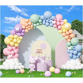 412PCS Pastel Balloon Garland Kit - Assorted Macaron Colors for Any Celebration