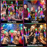 46 Pcs Foam Glow Sticks With 3 Modes Colorful Flashing, Foam Light Up Sticks, Led Light Sticks, Glow Sticks Party Pack For Halloween, New Year, Wedding, Raves, Concert, Christmas