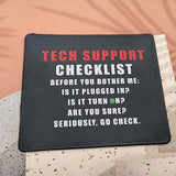 Funny Tech Support Checklist Mouse Pad Gifts For Men & Women -Technical Support Engineer, Computer Nerd - Sysadmin Gift Mouse Mat 9.5 X 7.8 Inch