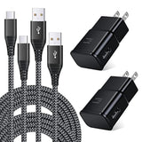 Adaptive Fast Charging Usb Wall Charger Kit, 2-Pack Fast Charging Block Android Phone Charger With 6Ft Usb Type C Cable For Samsung Galaxy S21/S20/S10+/S10E,Note 10+/20, A14/A53/A05/A16 5G