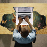 Large Extended Gaming Mouse Pad Xxl 31.5X15.75 In,Kawaii Aesthetic Mousepad,Laptop Keyboard And Mouse Mat For Women Office Gamer Girl Decor,Highland Cow Floral