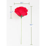Artificial Flowers 50Pcs Silk Rose With Wire Stem Fake Rose For Diy Wedding Décor Bride&Bridesmaid Bouquets Home Office Baby Shower Party Prom Centerpieces Arch Garland(Red)