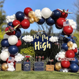 Red, White & Blue Balloon Arch Kit: Double Stuffed Latex Garland