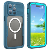 Phone Case Compatible With Iphone 15 Pro,Magnetic Waterproof Dropproof Dirtproof Snowproof Anti-Scratch Heavy Duty Full Body Protect Built In Screen Protector Rugged 6.1 Inches