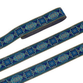 1.3 Inch Vintage Jacquard Ribbon, 7 Yards Emobridered Woven Ribbon Boh