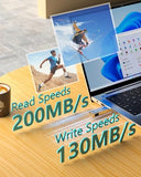 128Gb Usb 3.0 Flash Drive, Dual Usb A & Type-C Thumb Drive, 200Mb/S Read Speed Jump Drive, Swivel Metal Housing 2-In-1 Memory Stick For Android Phones, Tablets, Laptops, And Pcs