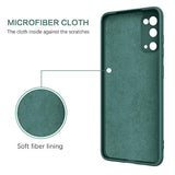 For Galaxy S20 Case, Phone Case Samsung S20 5G 2020,Slim Silicone Ring Holder Kickstand | Support Car Mount | Soft Rubber Hybrid Hard Protection Shockproof Bumper Non-Slip Cover,Dark Green