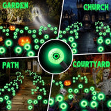Halloween Decorations Outdoor Solar Scary Eyeball Lights,4Pack 32LEDs