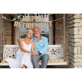 Pre-Strung Happy Retirement Banner - No Diy - Gold Glitter Happy Retirement Banner - Pre-Strung On 8 Ft Strands - Farewell Party Decorations For Men & Women. Did We Mention No Diy