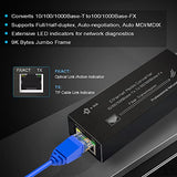 Elenzk Micro Gigabit Fiber Media Converter, 10/100/1000Mbps Ethernet To Sfp, 1310Nm Sm 20Km, Dc 5V Usb-C Powered, Ultra Compact