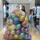 2pc Clear Giant Balloon Storage Bags (98x59 & 59x47 in) for Parties