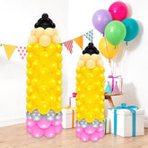 150Pcs Back To School Pencil Balloons Large Pencil Colorful Latex Balloon Diy Stand Kit Yellow Black Silver Pink Apricot Balloon For Welcome First Day Of School Classroom Party Decor