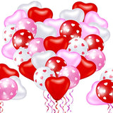 90 Pieces Valentine'S Day Balloons Includes 45 Pieces Heart Shaped Lat