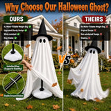 Halloween Ghost Decorations Indoor, 2 Pack Light Up Ghosts with A Broom
