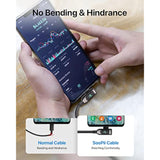 100W Right Angle Usb C To Usb C Cable, 4Ft Zinc Alloy Braided Type-C Cable Wit