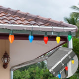 50 Pcs Gutter Clips For Hanging Outdoor Lights Heavy-Duty Christmas Metal Light Q-Hangers Hooks For Gutters Guard Holiday Hangers