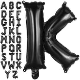 Black Letter K Balloons, 40 Inch Large Foil Letter Balloons, Custom Phrase Balloon For Birthday Party Wedding Anniversary Decoration (Black K)