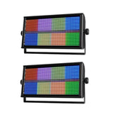 500W Led Stage Strobe Wash Light With 960 Leds Rgbw 12 Colors, Dmx512/Sound Activated/Auto/Master-Slave Modes, Metal Housing For Dj Disco Party Wedding Church Bar Stage Lighting (1Pack = 2Pcs)