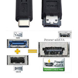 Cable For Usb-C Type-C To Power Over Esata Dc5V Usb2.0 To Hdd Ssd Odd Esatap D
