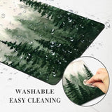 Green Forest Mouse Pad Mountain Tree Desk Mousepad Computer Gaming Office Small Cute Nature Scenery Aesthetic Vintage Large Wireless Mat Desktop Laptop Travel Square Medium Accessories Supplies