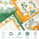Little Cutie Baby Shower Party Supplies, 24 Pcs Little Cutie Napkins Green Orange Fruit Theme Paper Napkins For Citrus Birthday Party Baby Shower Spring Summer Dinner Decoration