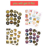 New Years Eve Stickers 8 Sheet 30 Designs New Years Stickers For Envelopes Happy New Year Stickers For Card Seal Gifts Decoration New Years Eve Party Supplies 2026
